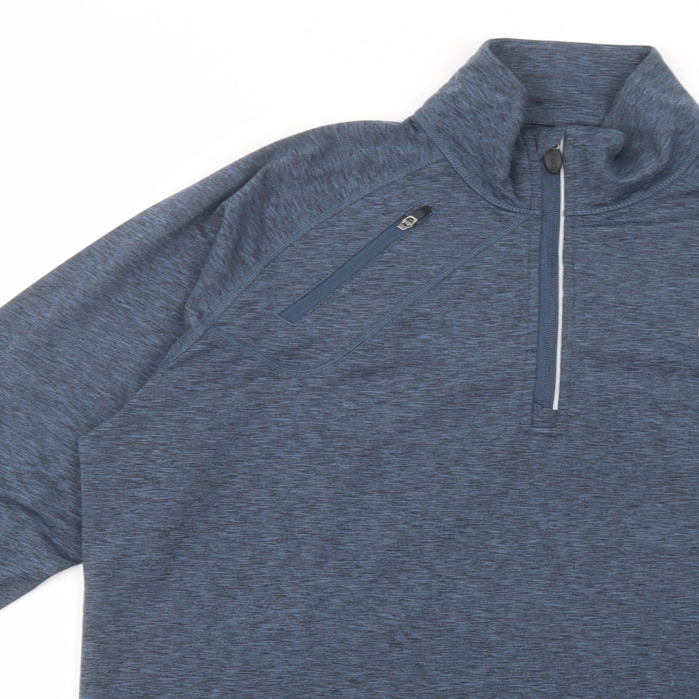 ASICS Mens Blue  Polyester Pullover Sweatshirt Size L