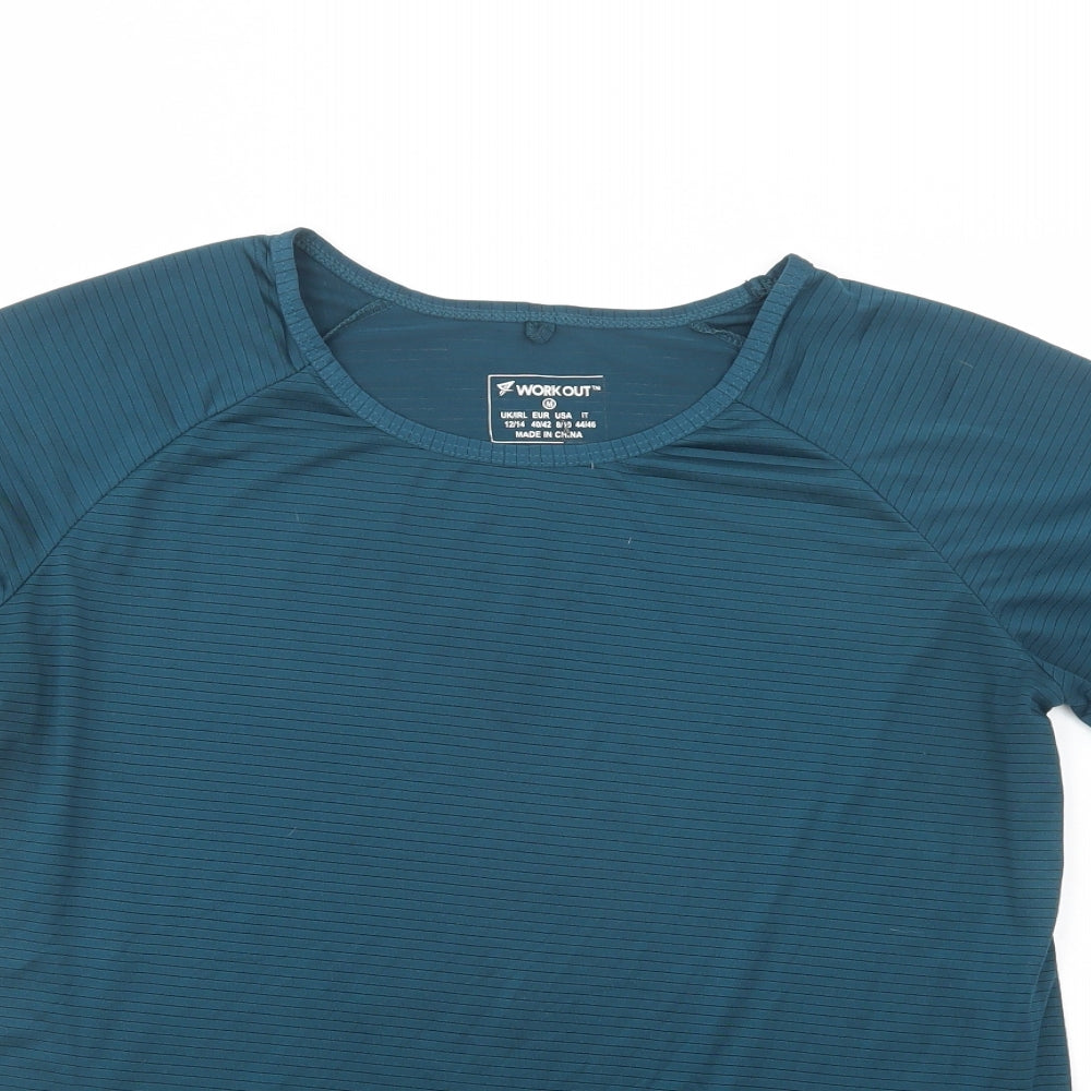 Primark Womens Green  Polyester Pullover T-Shirt Size M Crew Neck Pullover