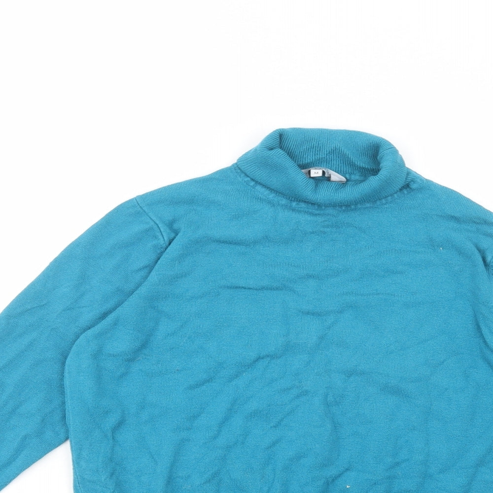 Preview Womens Green Roll Neck  Viscose Pullover Jumper Size M