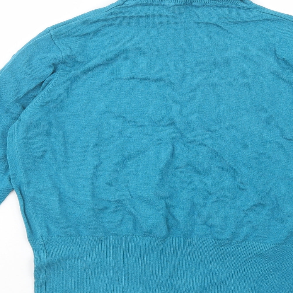 Preview Womens Green Roll Neck  Viscose Pullover Jumper Size M