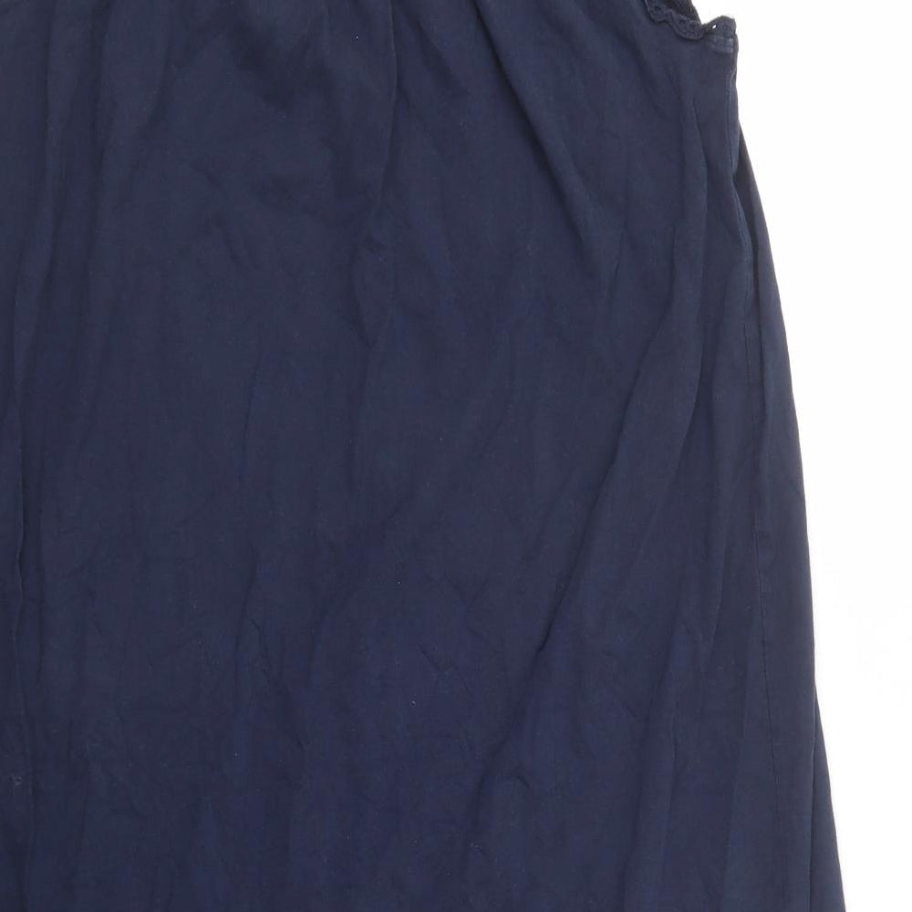 Marks and Spencer Womens Blue  Cotton Chemise Dress Size 14  Button