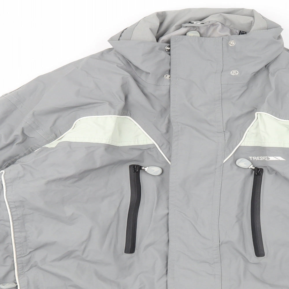 Trespass Mens Grey   Windbreaker Jacket Size M  Zip