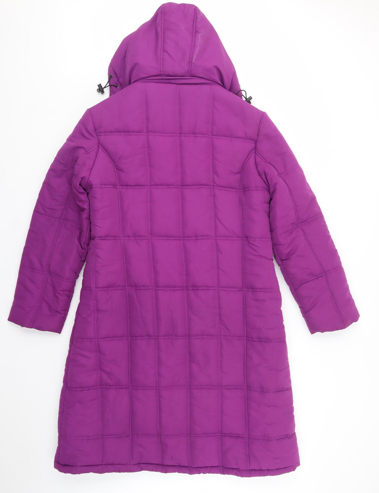 Cotton Traders Womens Purple   Puffer Jacket Coat Size 14  Zip