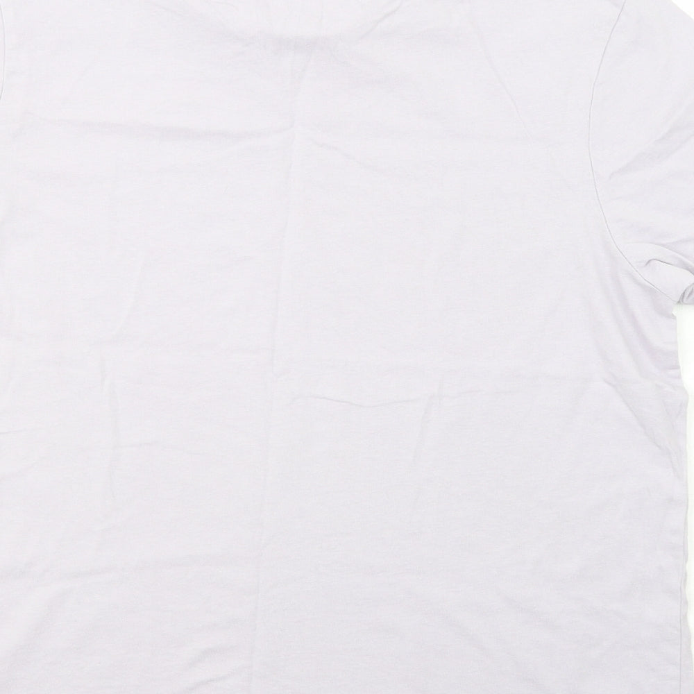 Slazenger Mens Purple  Cotton  T-Shirt Size S Crew Neck