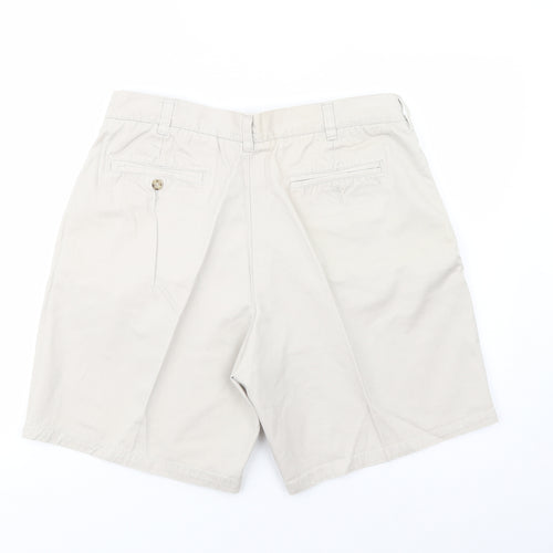 Dunnes Stores Mens Beige  Cotton Cargo Shorts Size 38 in L9 in Regular Button