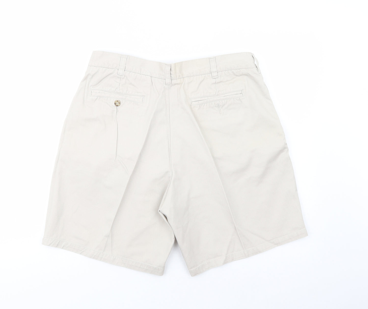 Dunnes Stores Mens Beige  Cotton Cargo Shorts Size 38 in L9 in Regular Button