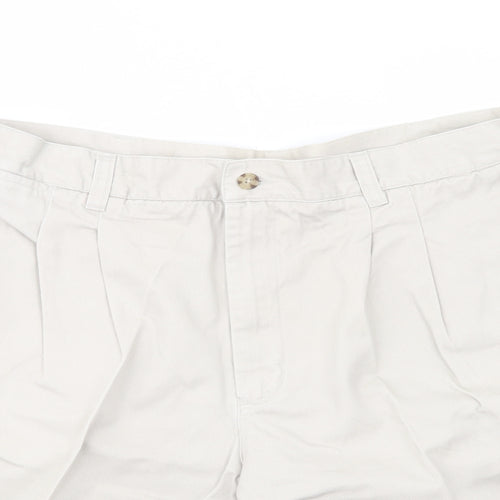 Dunnes Stores Mens Beige  Cotton Cargo Shorts Size 38 in L9 in Regular Button