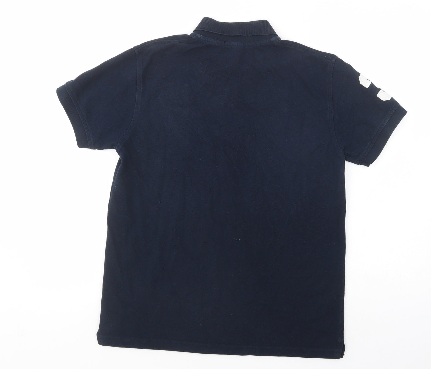 Polo Ralph Lauren Mens Blue  Cotton  Polo Size M Collared Button