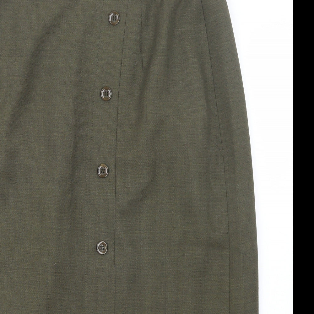 Habella Womens Green  Polyester Straight & Pencil Skirt Size 20   Zip