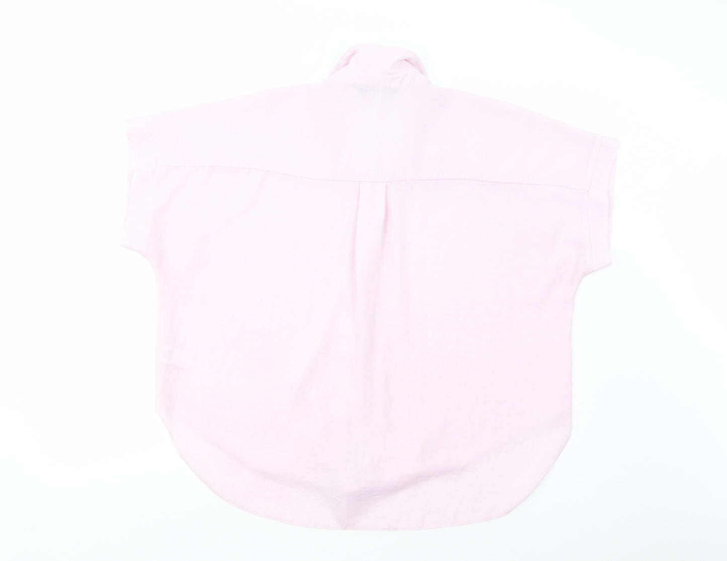 F&F Womens Pink  Polyester Basic Button-Up Size 18 Collared