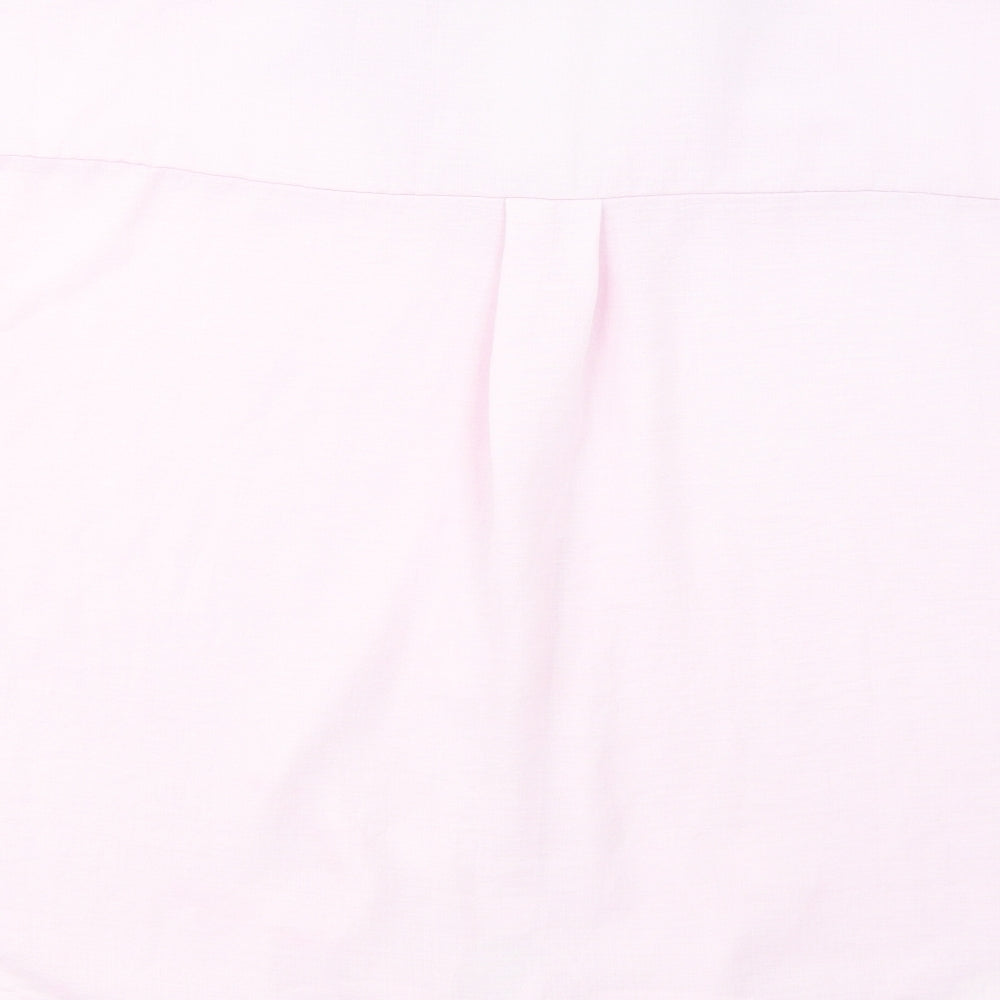 F&F Womens Pink  Polyester Basic Button-Up Size 18 Collared