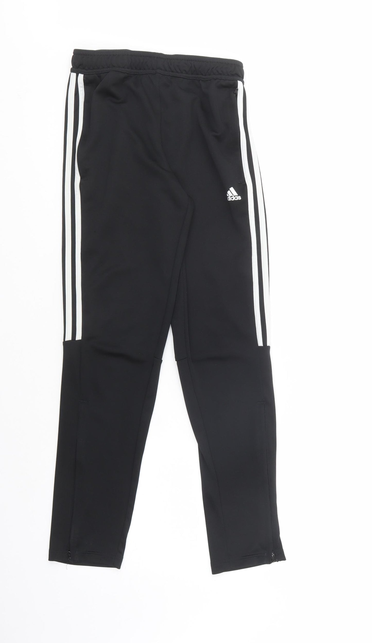 adidas Girls Black  Polyester Jogger Trousers Size 13-14 Years  Regular Drawstring