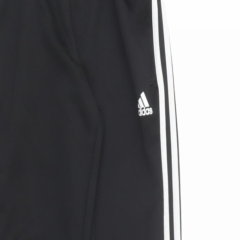 adidas Girls Black  Polyester Jogger Trousers Size 13-14 Years  Regular Drawstring