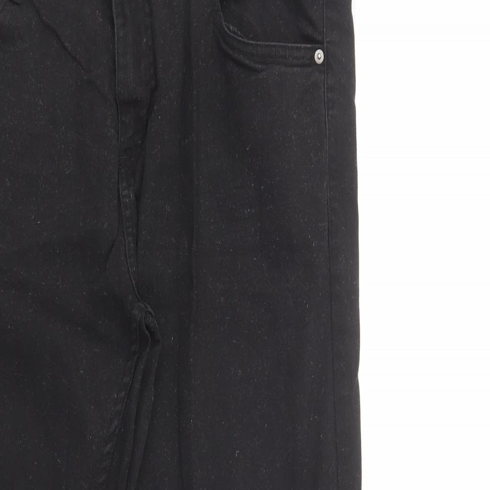 Denim Co. Mens Black  Cotton Skinny Jeans Size 38 in L32 in Regular Button