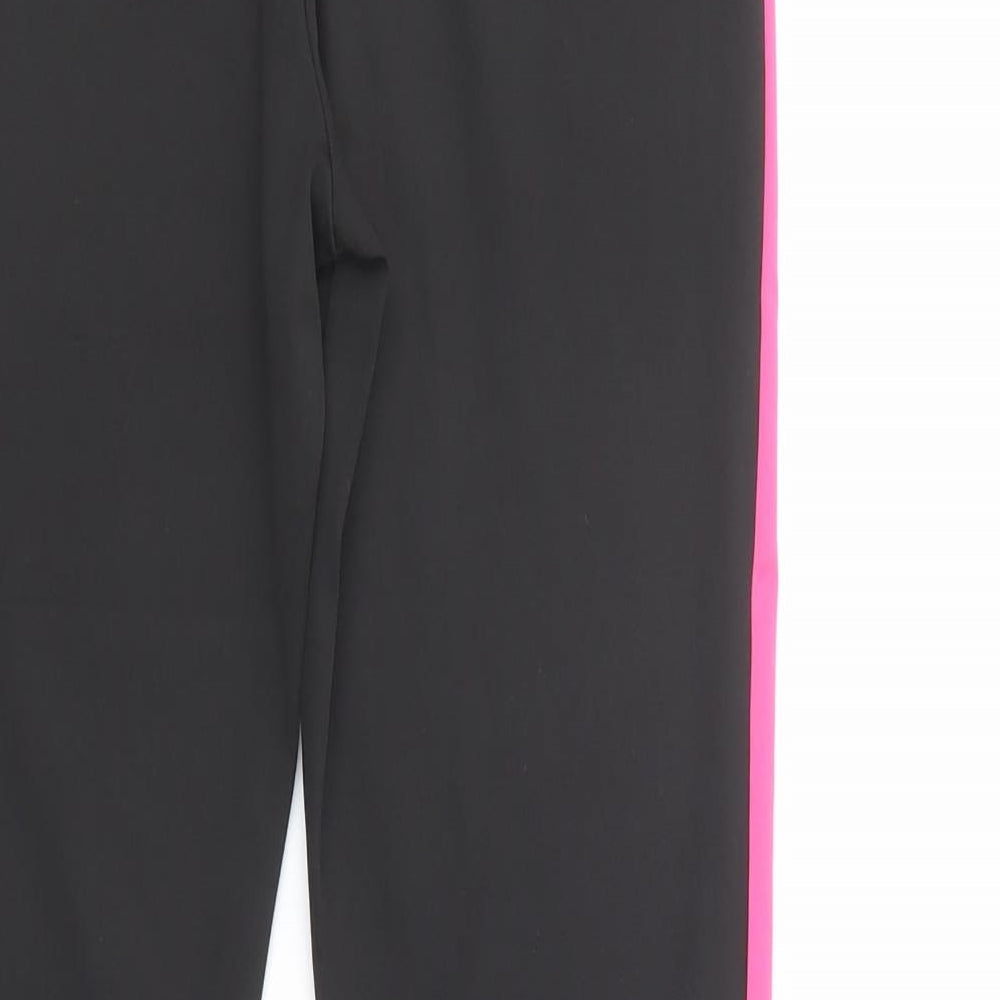 Boohoo Womens Black  Polyester Compression Leggings Size 12 L28 in Regular