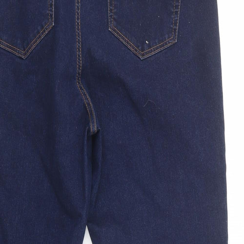 George Womens Blue  Cotton Cropped Jeans Size 18 L25 in Regular Button