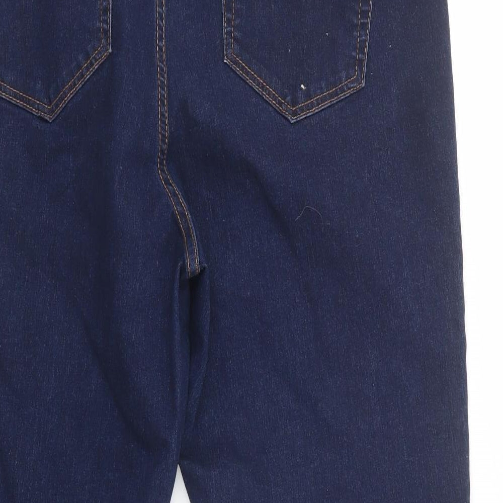 George Womens Blue  Cotton Cropped Jeans Size 18 L25 in Regular Button