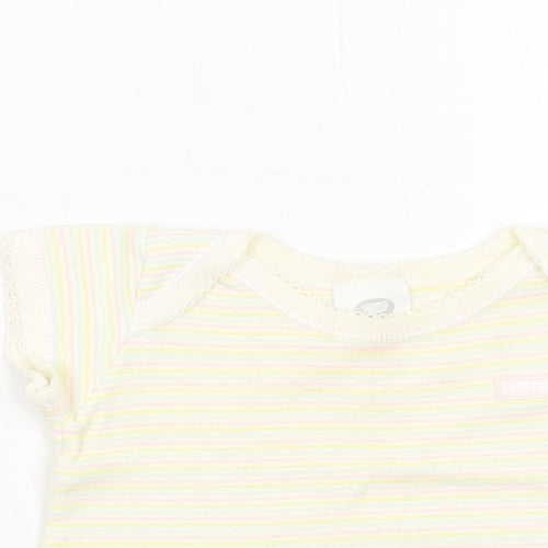 Boots Baby Multicoloured Striped Cotton Basic T-Shirt Size 3-6 Months Crew Neck Pullover