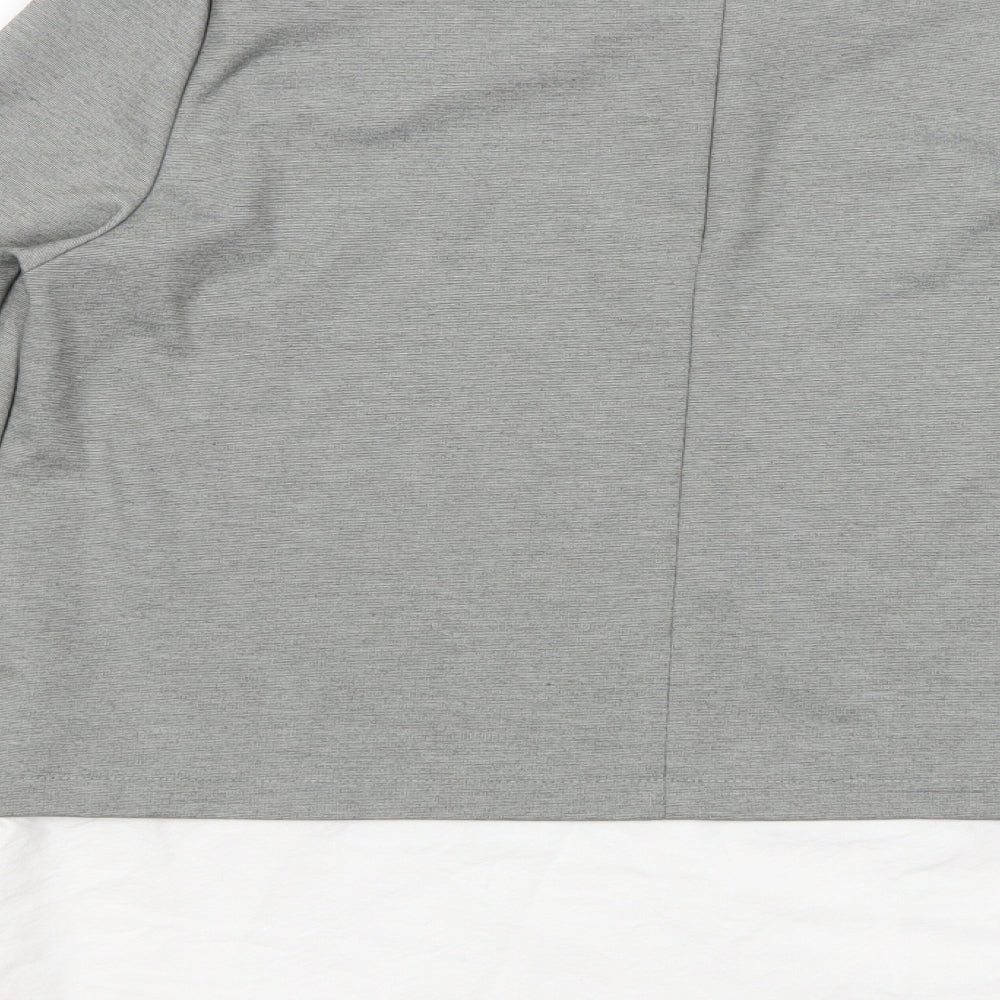 VERO MODA Womens Grey  Polyester Basic Blouse Size M Collared