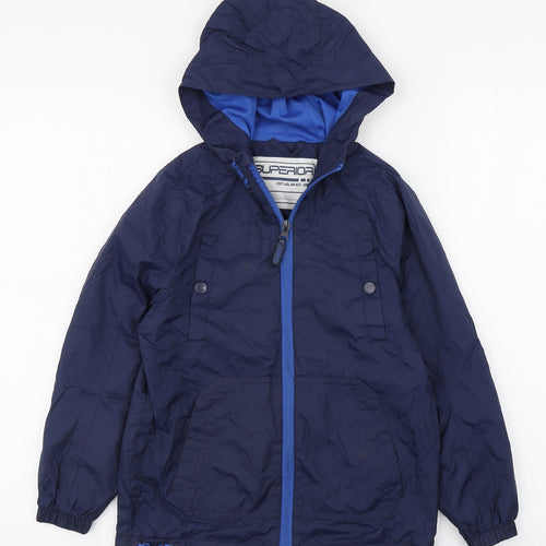 Marks and Spencer Boys Blue   Windbreaker Coat Size 7-8 Years  Zip