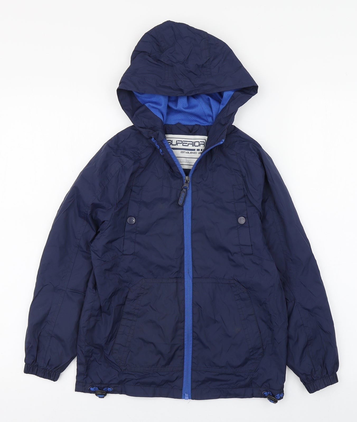 Marks and Spencer Boys Blue   Windbreaker Coat Size 7-8 Years  Zip