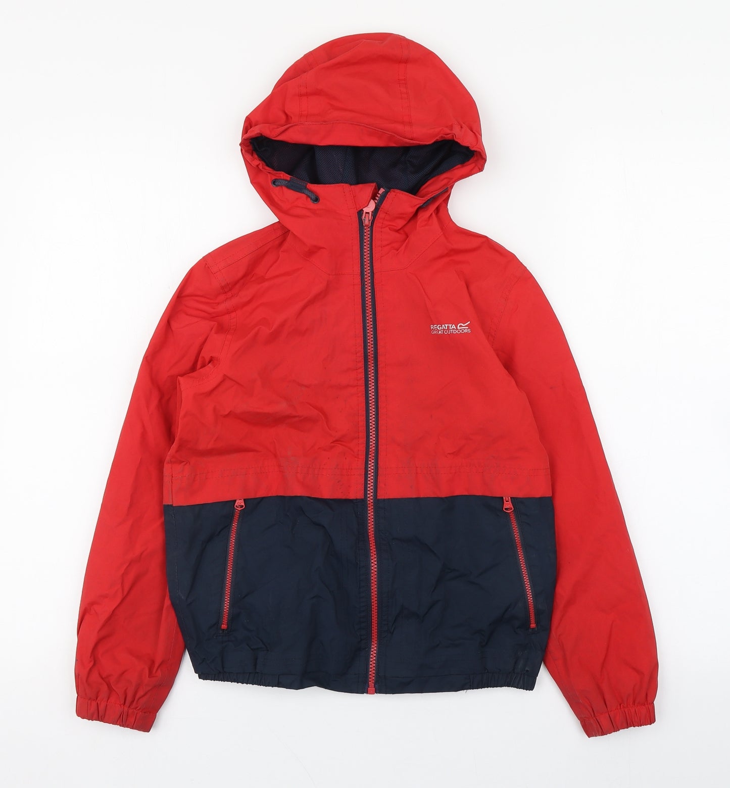Regatta Boys Red   Rain Coat Coat Size 9-10 Years  Zip