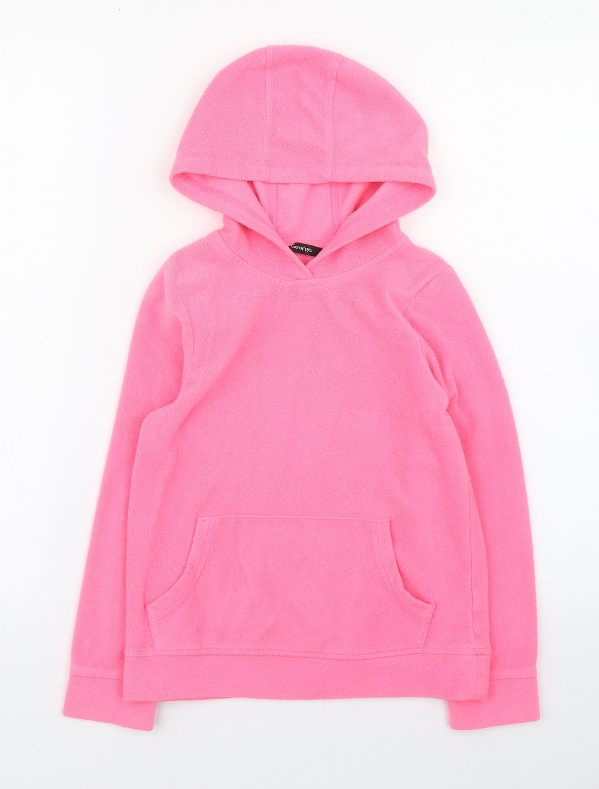 George Girls Pink  100% Polyester Pullover Hoodie Size 7-8 Years