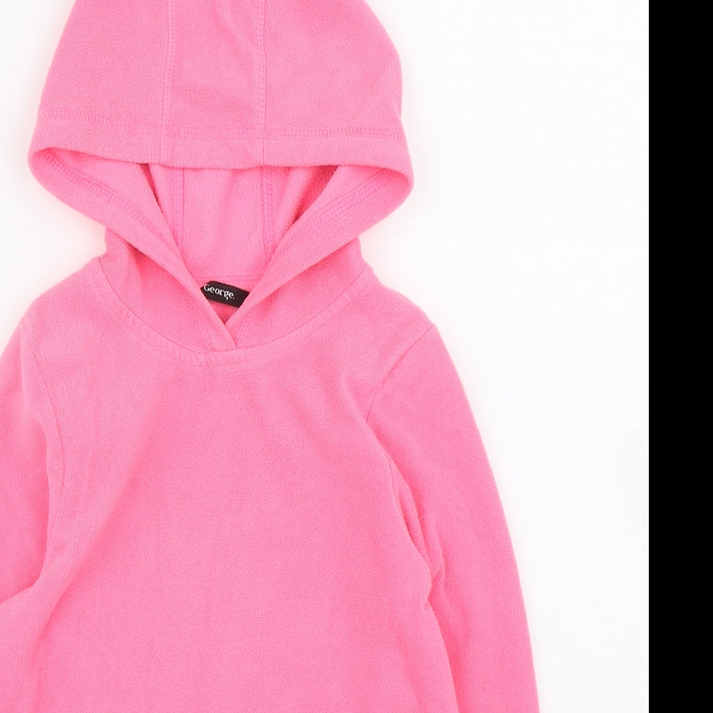 George Girls Pink  100% Polyester Pullover Hoodie Size 7-8 Years