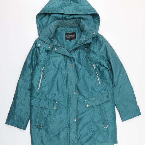 Dannimac Womens Blue   Windbreaker Coat Size 12  Zip