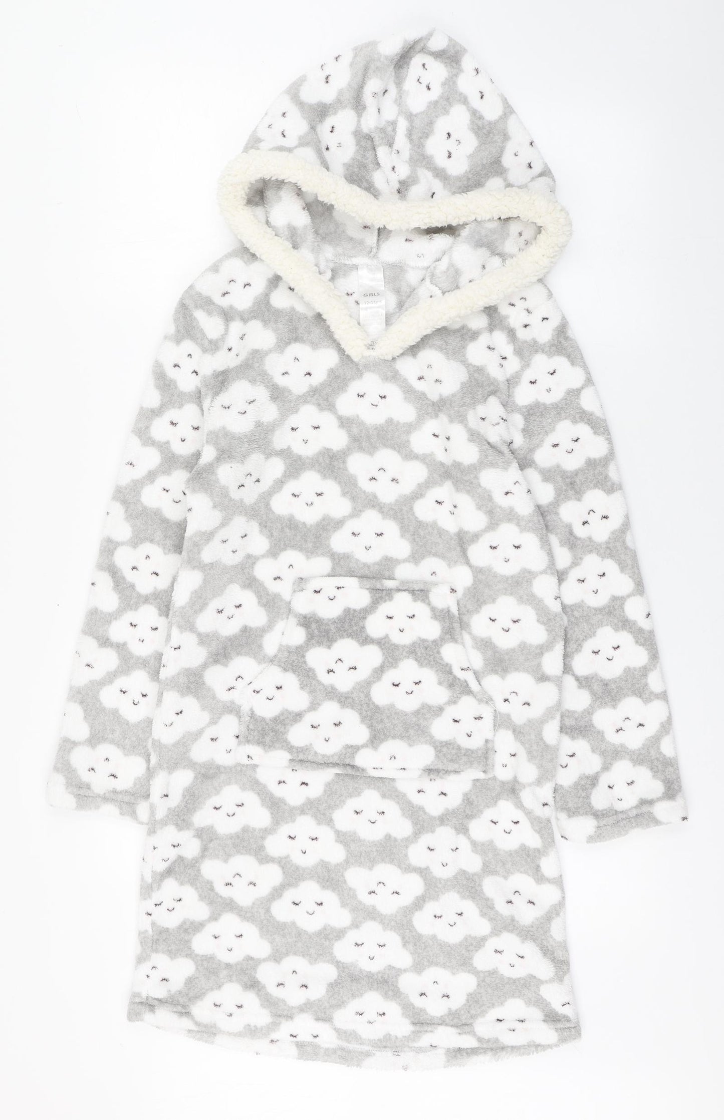 Peacocks Girls Green Geometric 100% Polyester Top One Piece Size 12-13 Years  Pullover
