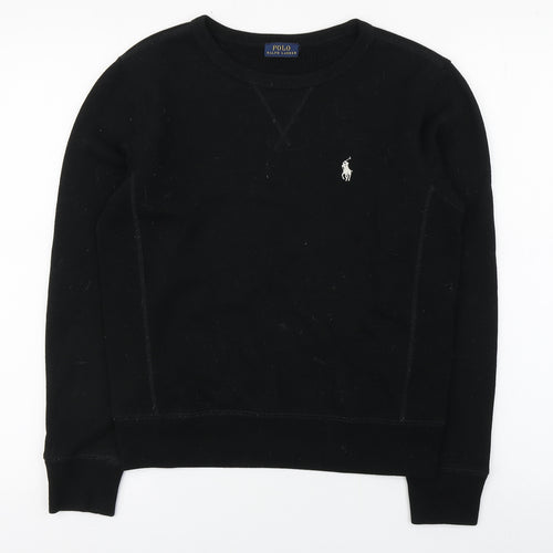 Polo by Ralph Lauren Mens Black  Cotton Pullover Sweatshirt Size S