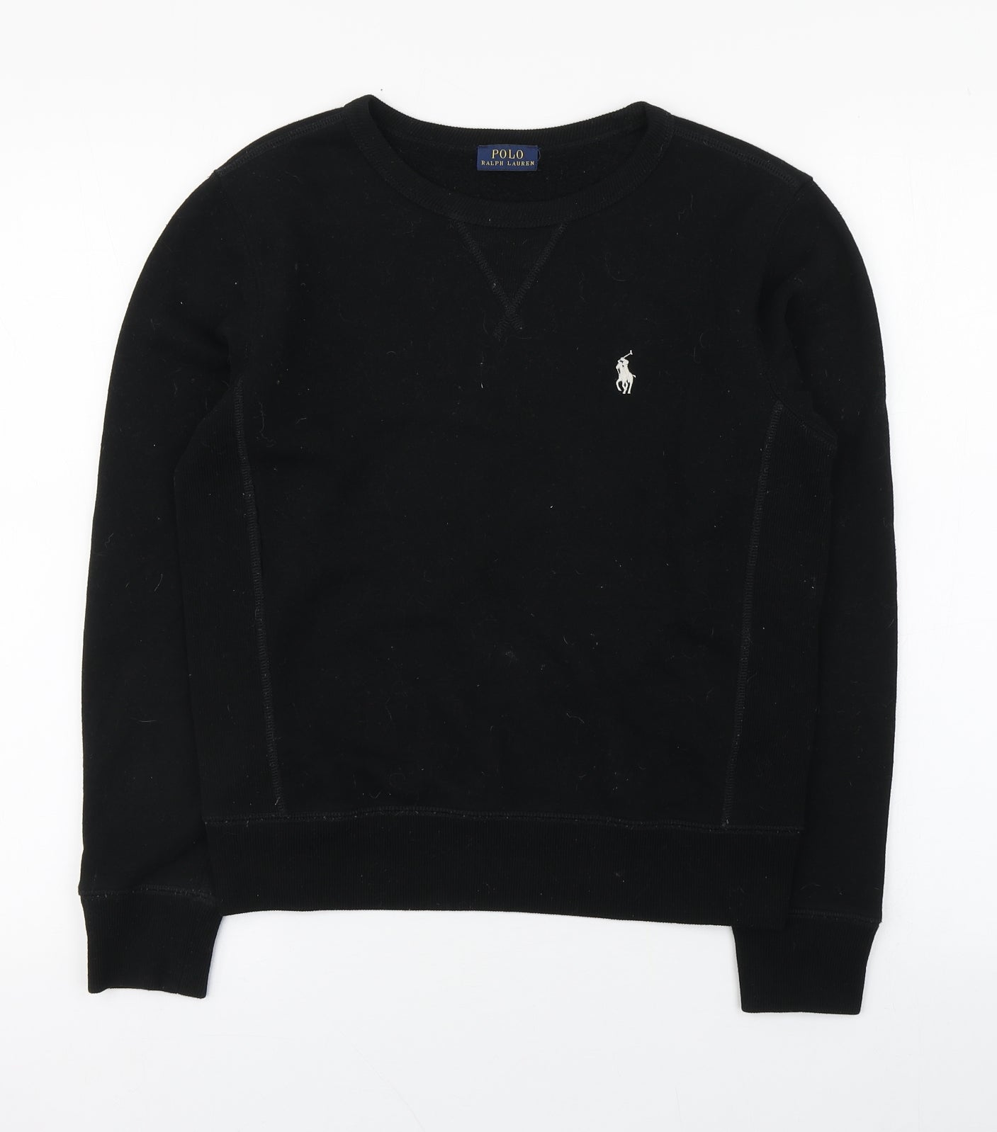 Polo by Ralph Lauren Mens Black  Cotton Pullover Sweatshirt Size S