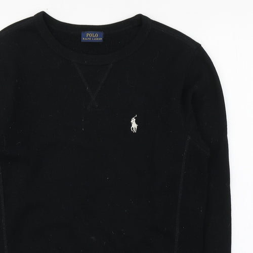 Polo by Ralph Lauren Mens Black  Cotton Pullover Sweatshirt Size S
