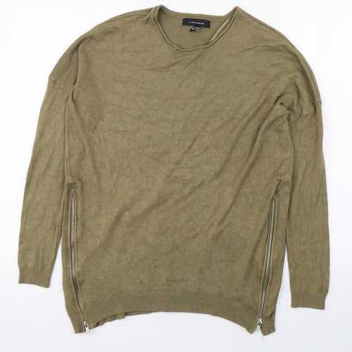 Primark Womens Green Round Neck  Viscose Pullover Jumper Size 10