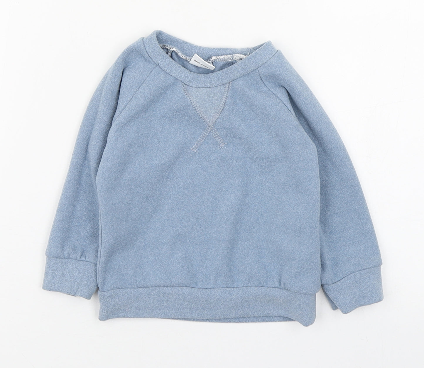 Preworn Baby Blue  Cotton Pullover Jumper Size 6-9 Months