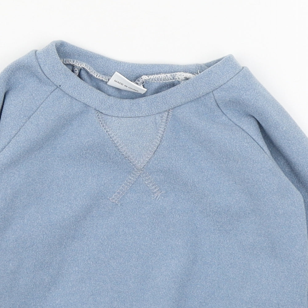 Preworn Baby Blue  Cotton Pullover Jumper Size 6-9 Months