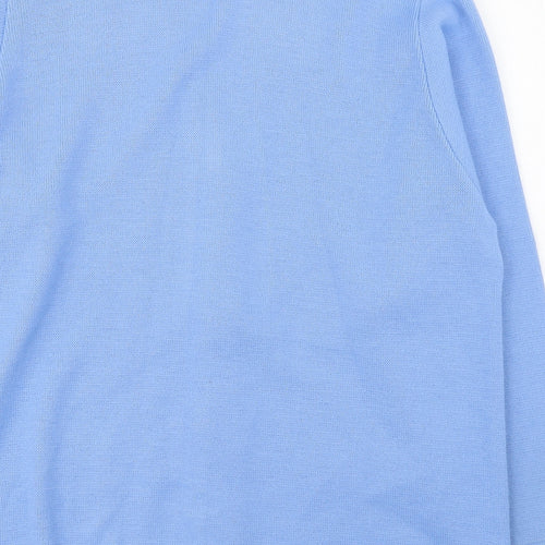 Care Womens Blue V-Neck  Acrylic Cardigan Jumper Size L