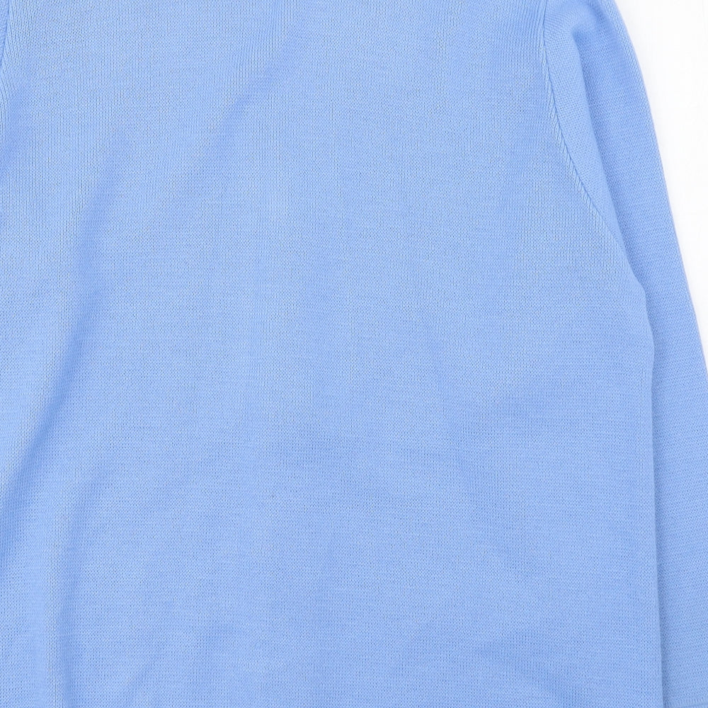 Care Womens Blue V-Neck  Acrylic Cardigan Jumper Size L