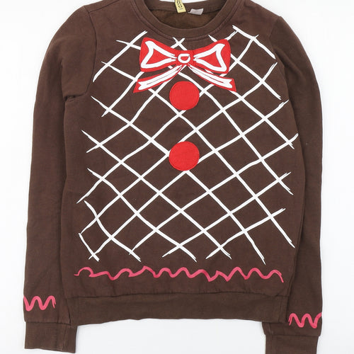 Divided Womens Brown  Cotton Pullover Sweatshirt Size XS   - Gingerbread