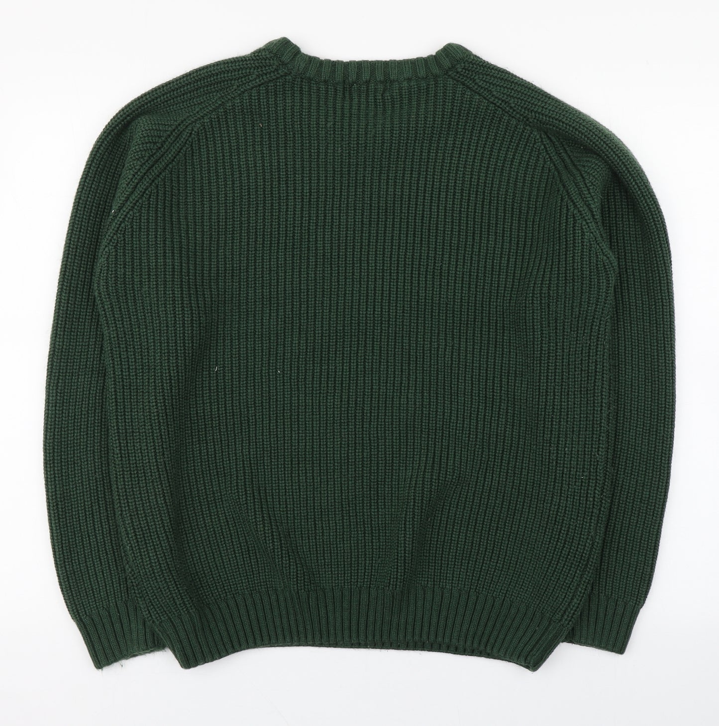 P.G.Field Mens Green Round Neck  Acrylic Pullover Jumper Size L