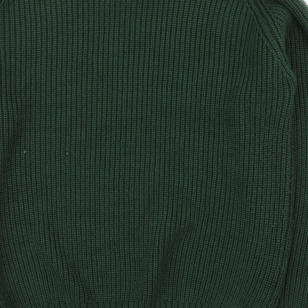 P.G.Field Mens Green Round Neck  Acrylic Pullover Jumper Size L