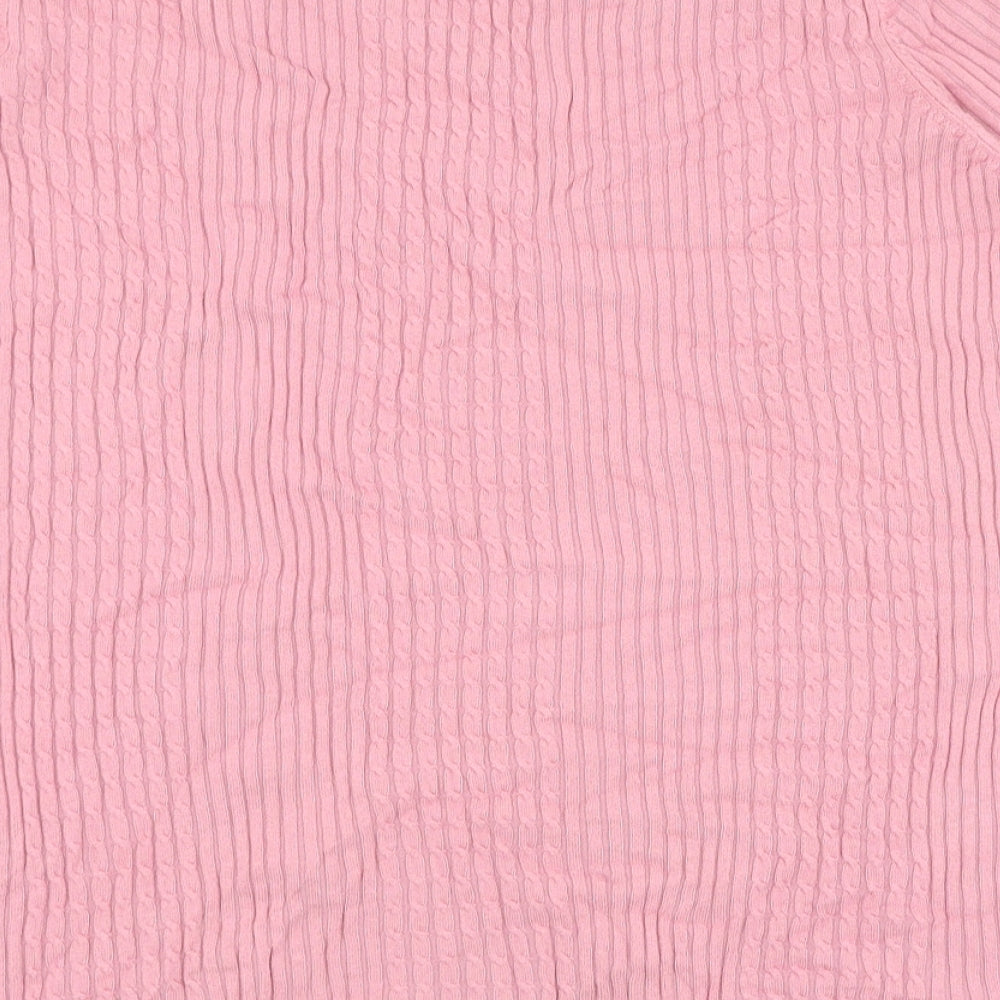 F&F Womens Pink Round Neck  Viscose Pullover Jumper Size 22