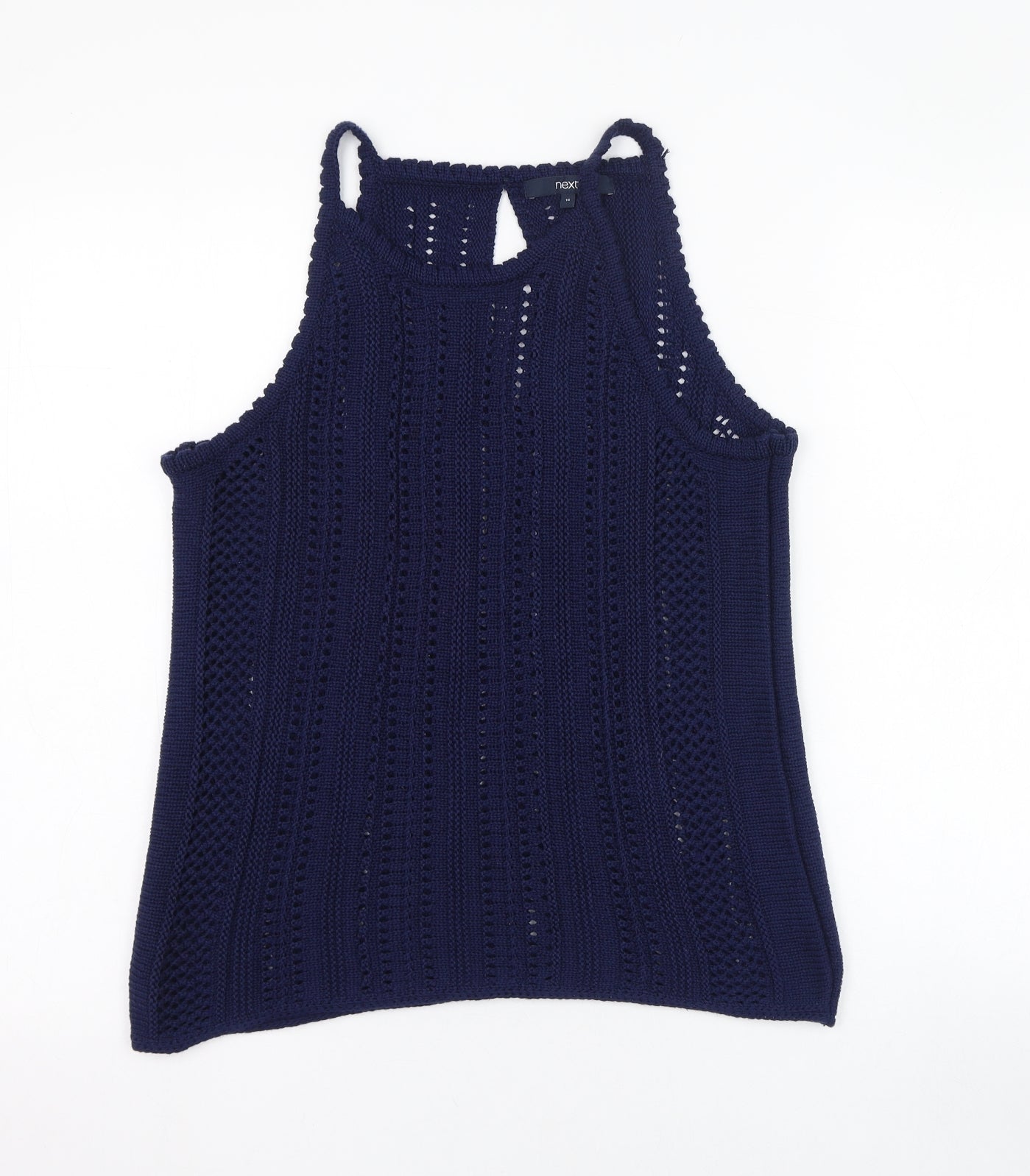 NEXT Womens Blue  Polyester Basic Tank Size 16 Round Neck