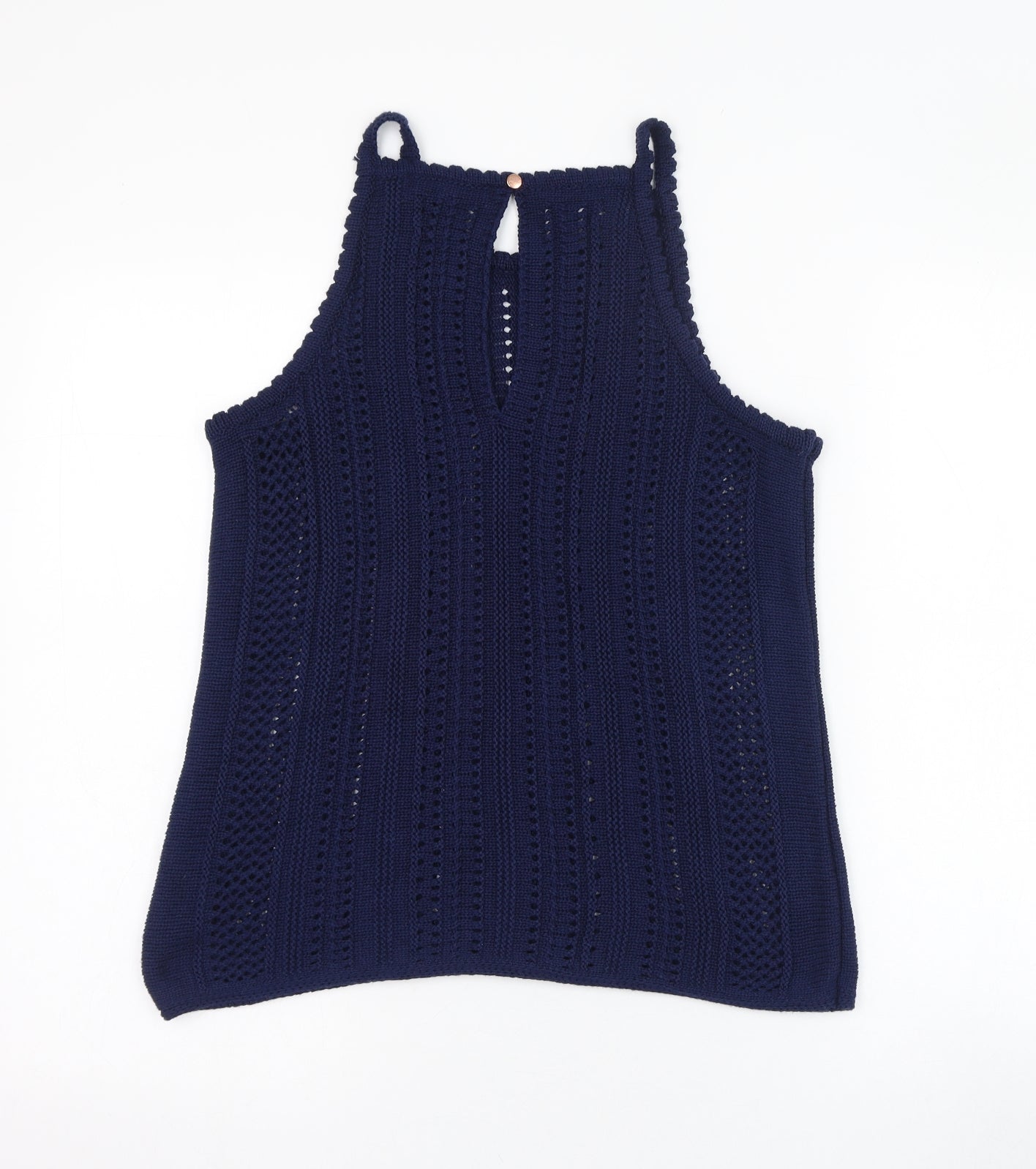 NEXT Womens Blue  Polyester Basic Tank Size 16 Round Neck