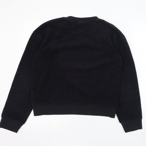 Topshop Womens Black  Polyester Pullover Sweatshirt Size 8  Pullover - California Surfing Association