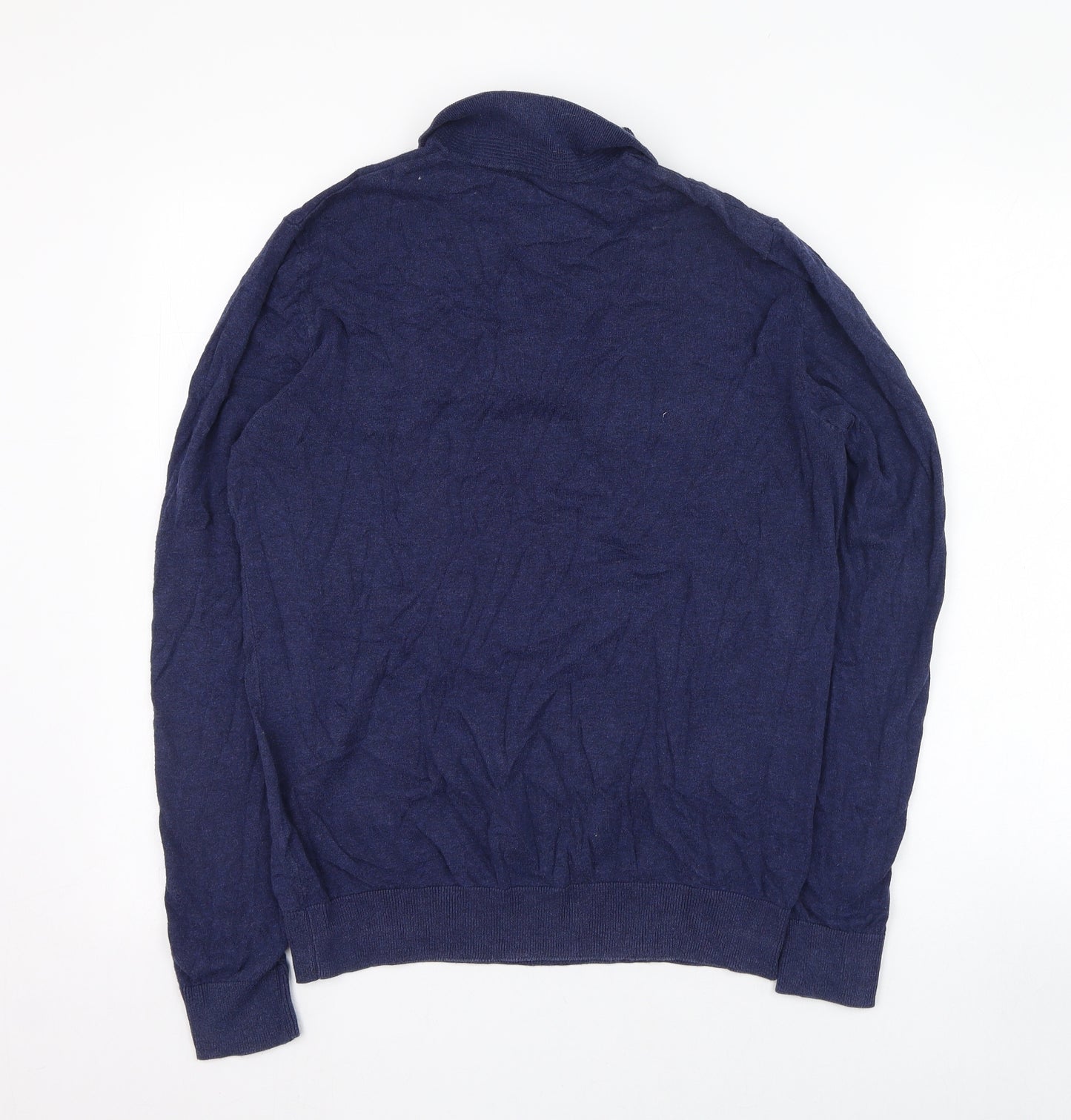 TU Mens Blue  Cotton  Polo Size S Collared Pullover