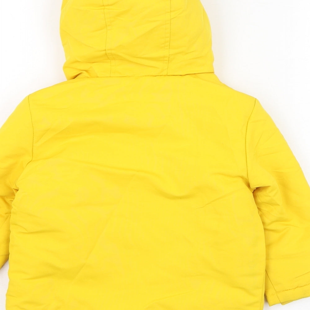 Primark Boys Yellow   Rain Coat Coat Size 12-18 Months   Zip