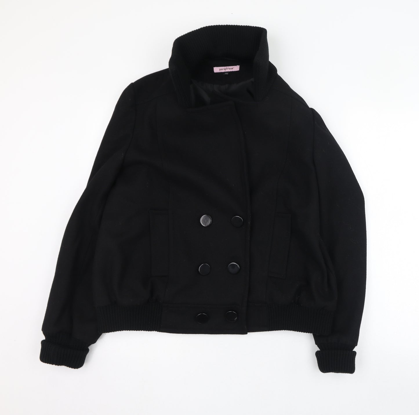 Paraphrase Womens Black   Jacket Coat Size 16  Button