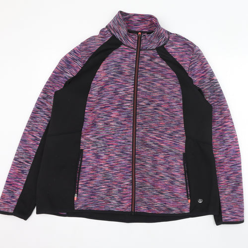 Dunnes Stores Womens Pink  Polyester Full Zip Sweatshirt Size XL  Zip