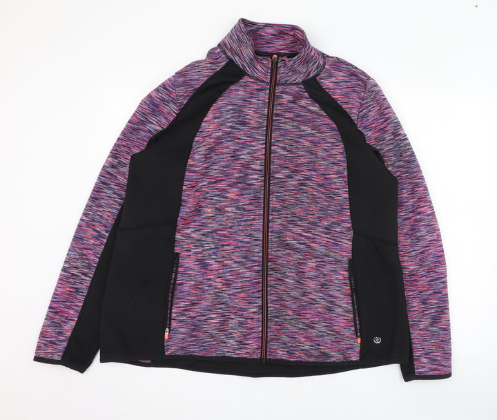 Dunnes Stores Womens Pink Polyester Full Zip Sweatshirt Size XL Zip